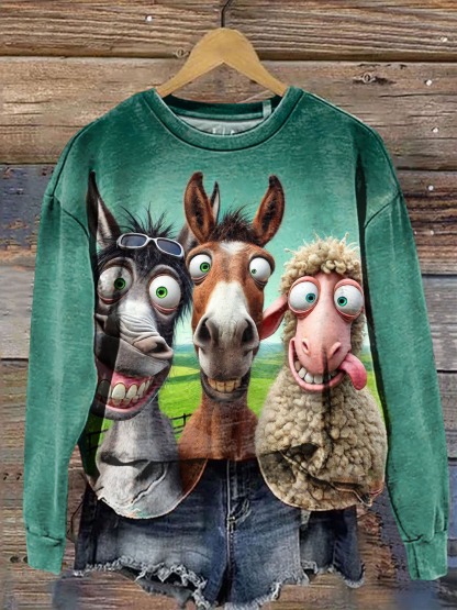 Best Friend Funny Animal Art Print Casaul Short Sleeve T-shirt