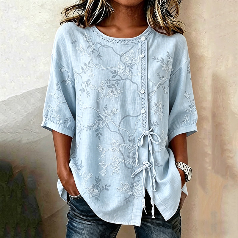 Women's Casual Floral Print Short-sleeved Top