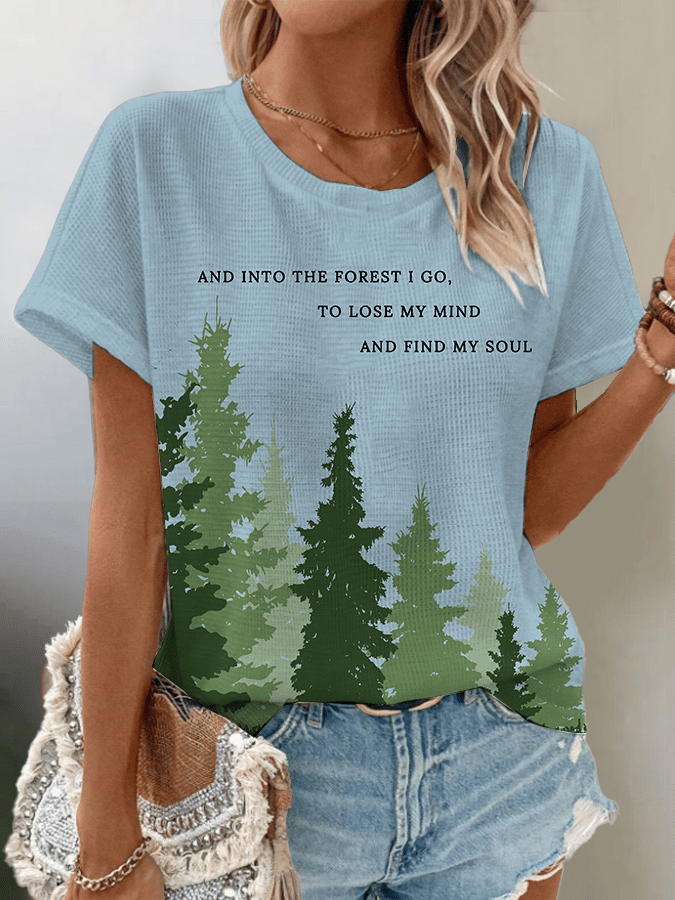 Women's National Park Protection Waffle Crew Neck T-Shirt