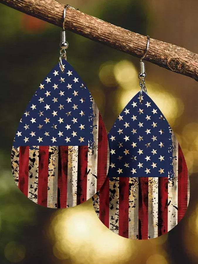 Tie Dye Flag Earrings