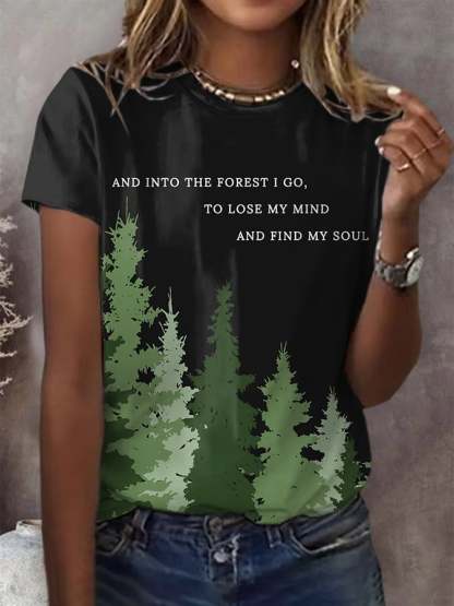 Women's National Park Conservation Print Crew Neck T-Shirt