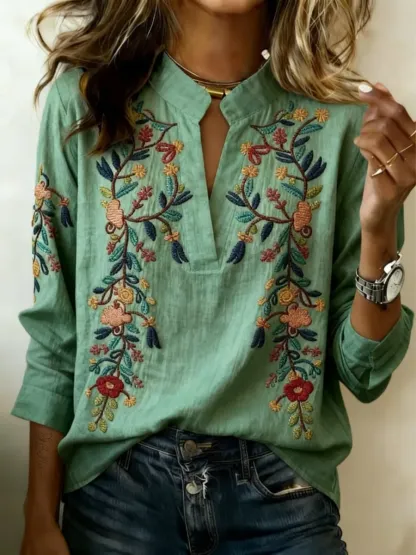 Women's Casual Floral Print Top