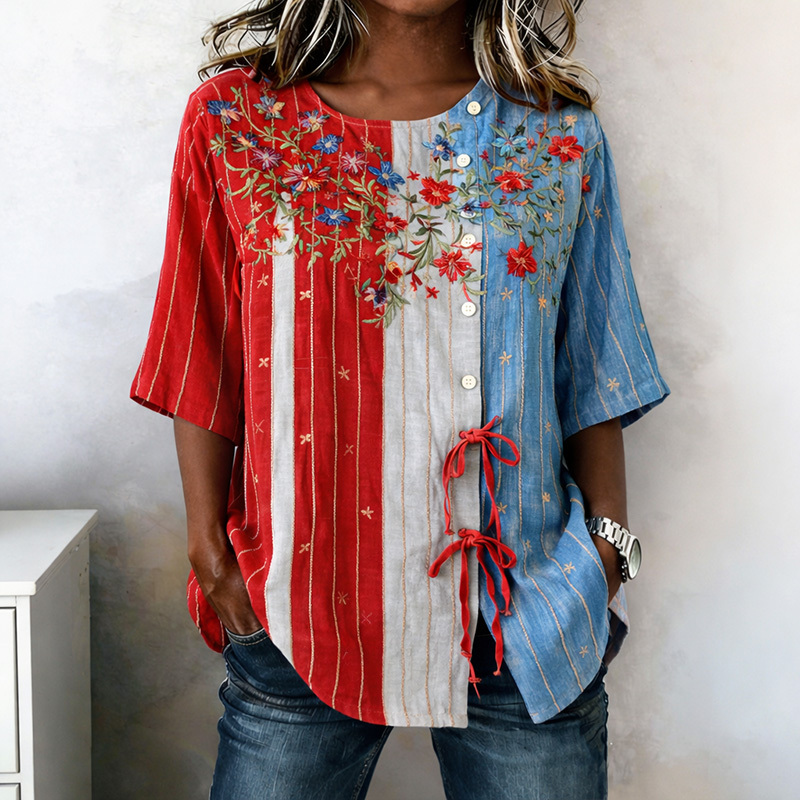 Women's 250th Anniversary Art Print Casual Top