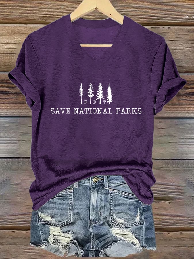 Women's Save The National Parks Print T-Shirt