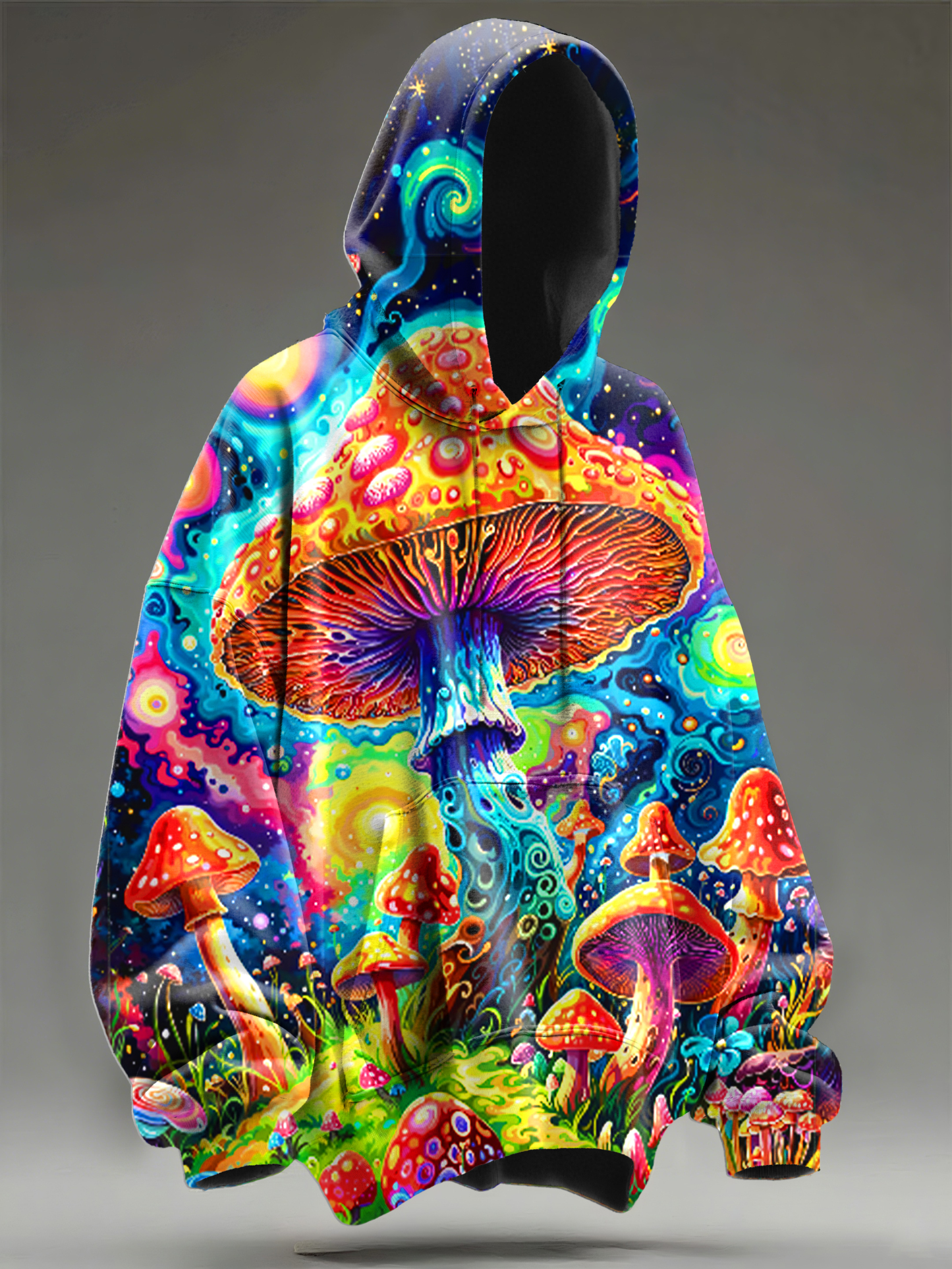 Colorful Psychedelic Mushrooms Casual Hoodie Sweatshirt