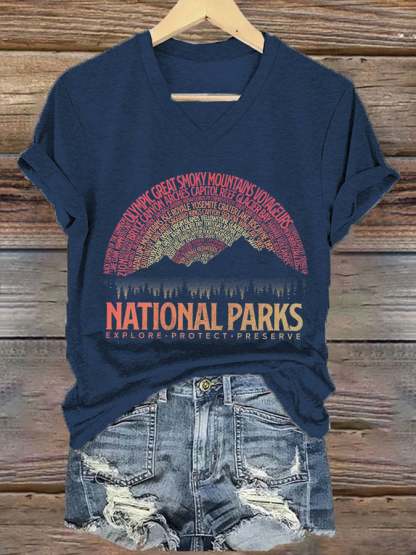 Women's National Parks Explore, Protect, Preserve Print T-Shirt