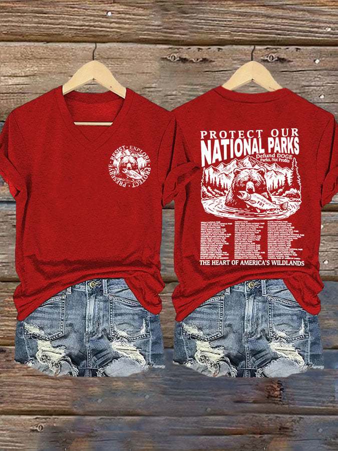 Women's Protect Our National Parks Printed T-shirt