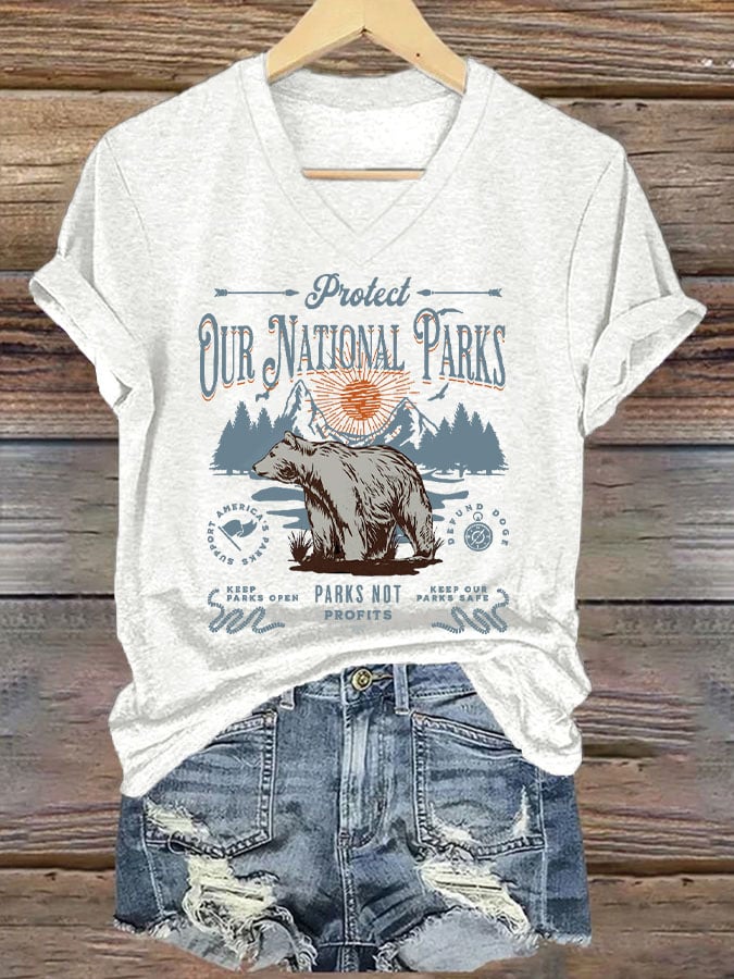 Women's Protect Our National Parks Printed T-shirt