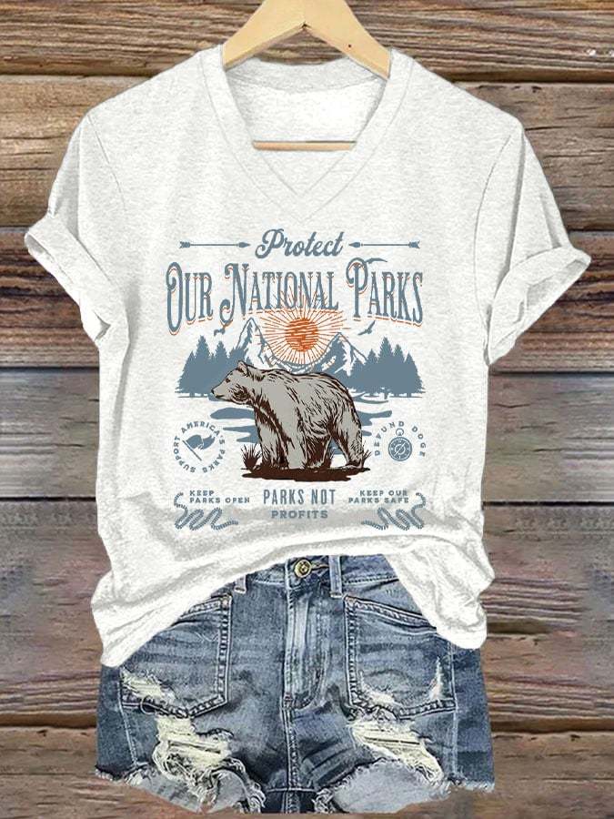 Women's Protect Our National Parks Printed T-shirt