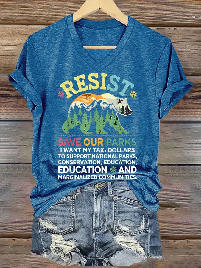 Women's Support Our National Parks Printed T-Shirt