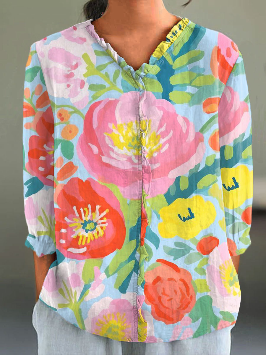 Women's Watercolor Flowers Art Print Dress