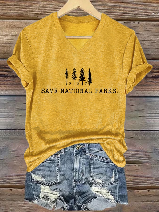Women's Save The National Parks Print T-Shirt