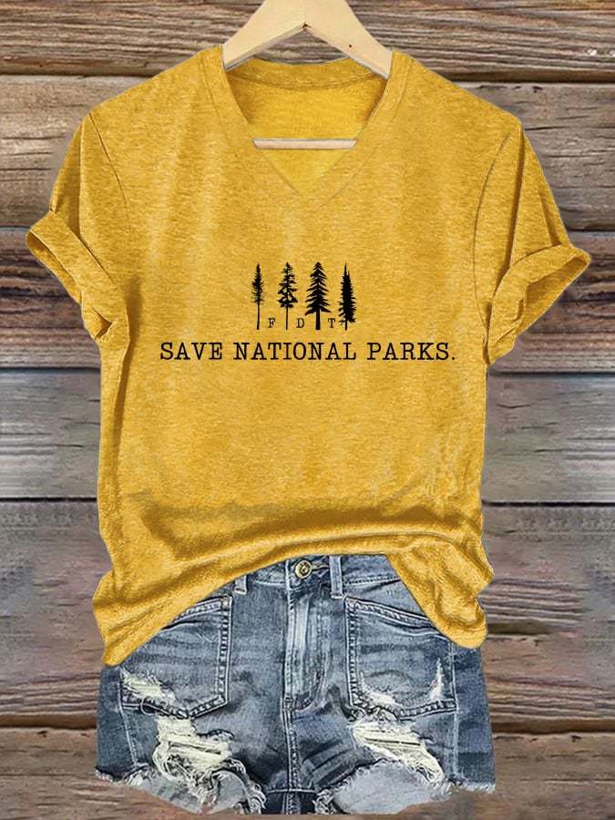 Women's Save The National Parks Print T-Shirt