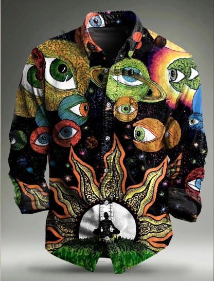 Dream Meditation Art Print Cotton Long Sleeve Shirt