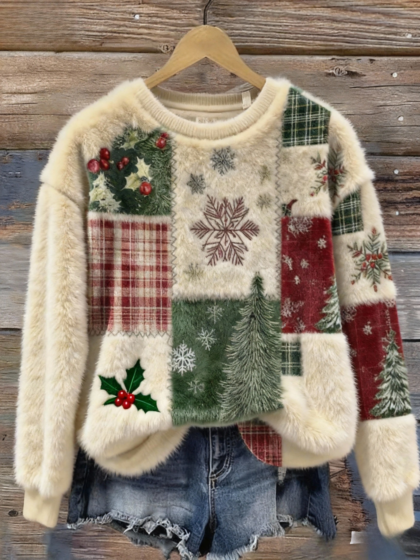 Christmas Fall/Winter Warm Plush Sweatshirt