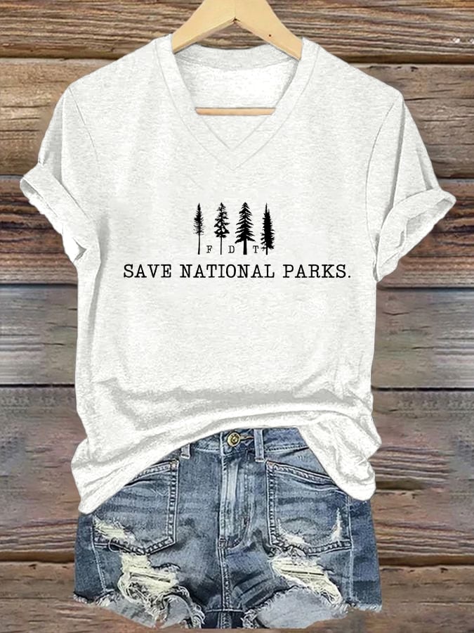 Women's Save The National Parks Print T-Shirt