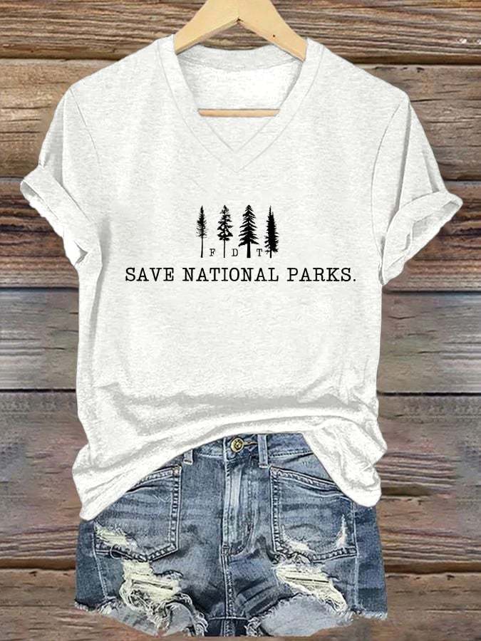Women's Save The National Parks Print T-Shirt