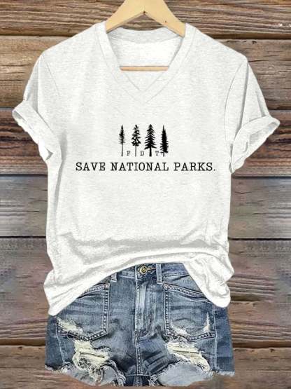 Women's Save The National Parks Print T-Shirt