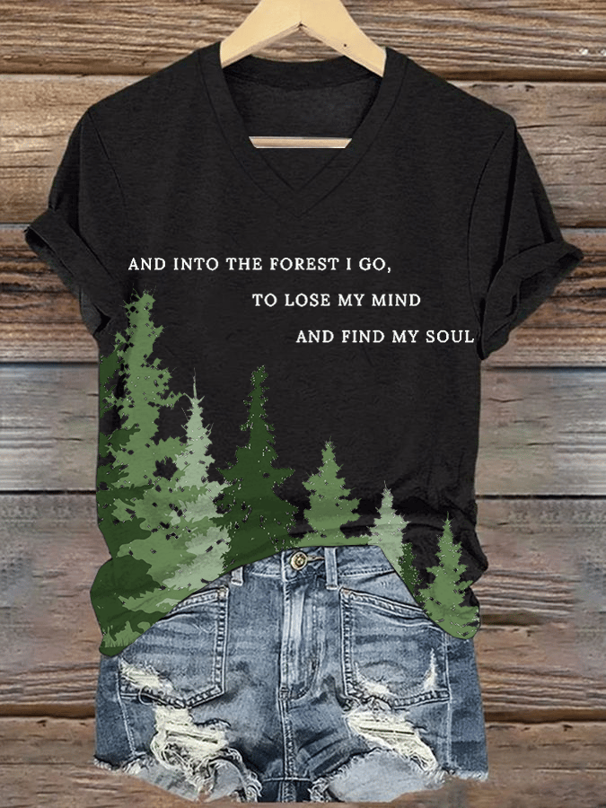 Women's National Park Conservation Print V-Neck T-Shirt