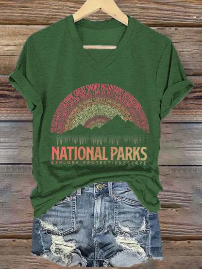 Women's National Parks Explore, Protect, Preserve Print T-Shirt