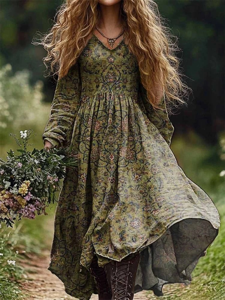 Women's Ethnic Art Pattern Print Casual Hoodie Sweatshirt