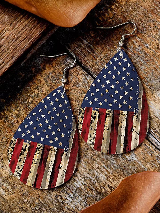 Tie Dye Flag Earrings