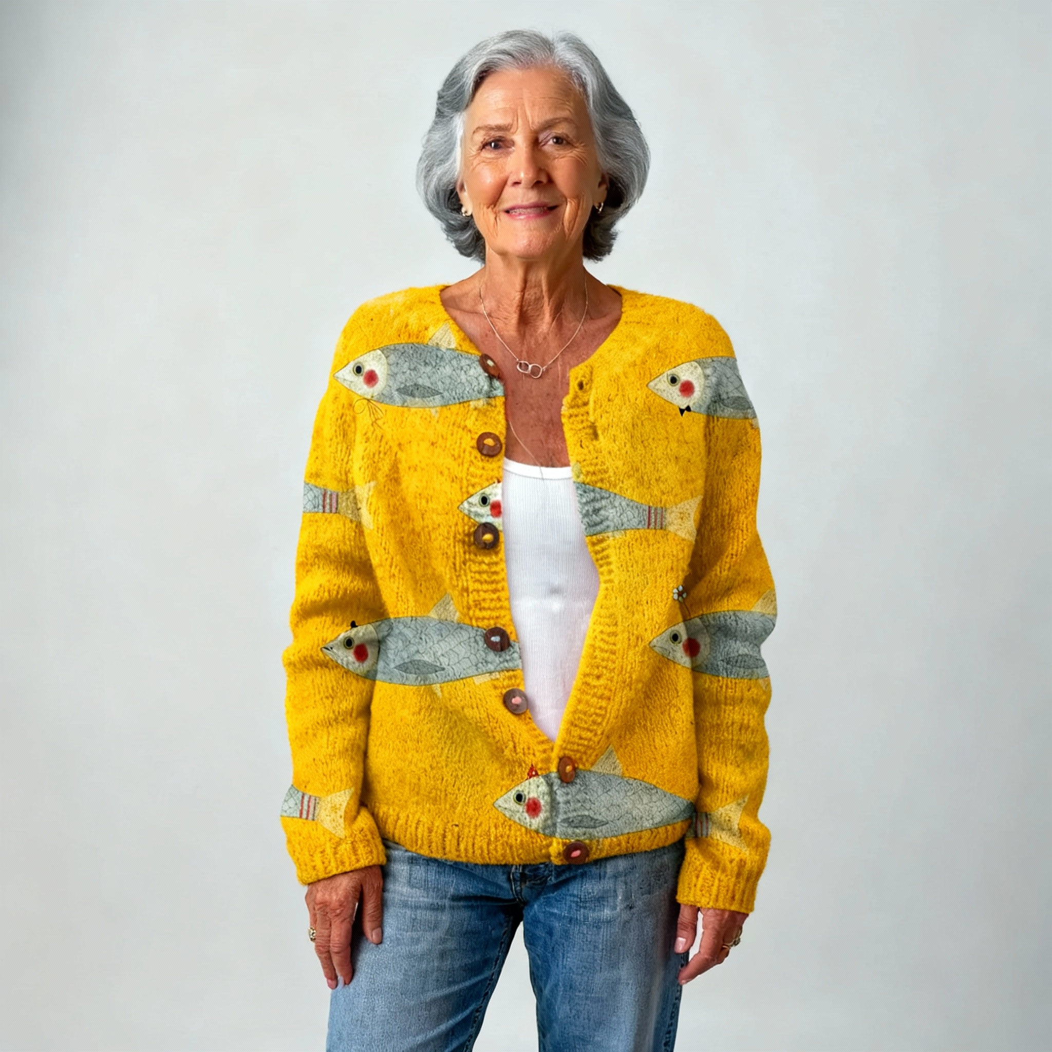 Bella | Sardines Art Cardigan