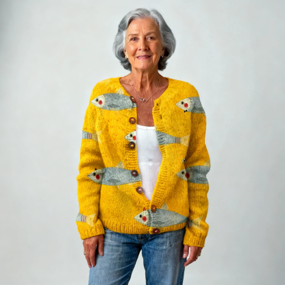 Bella | Sardines Art Cardigan