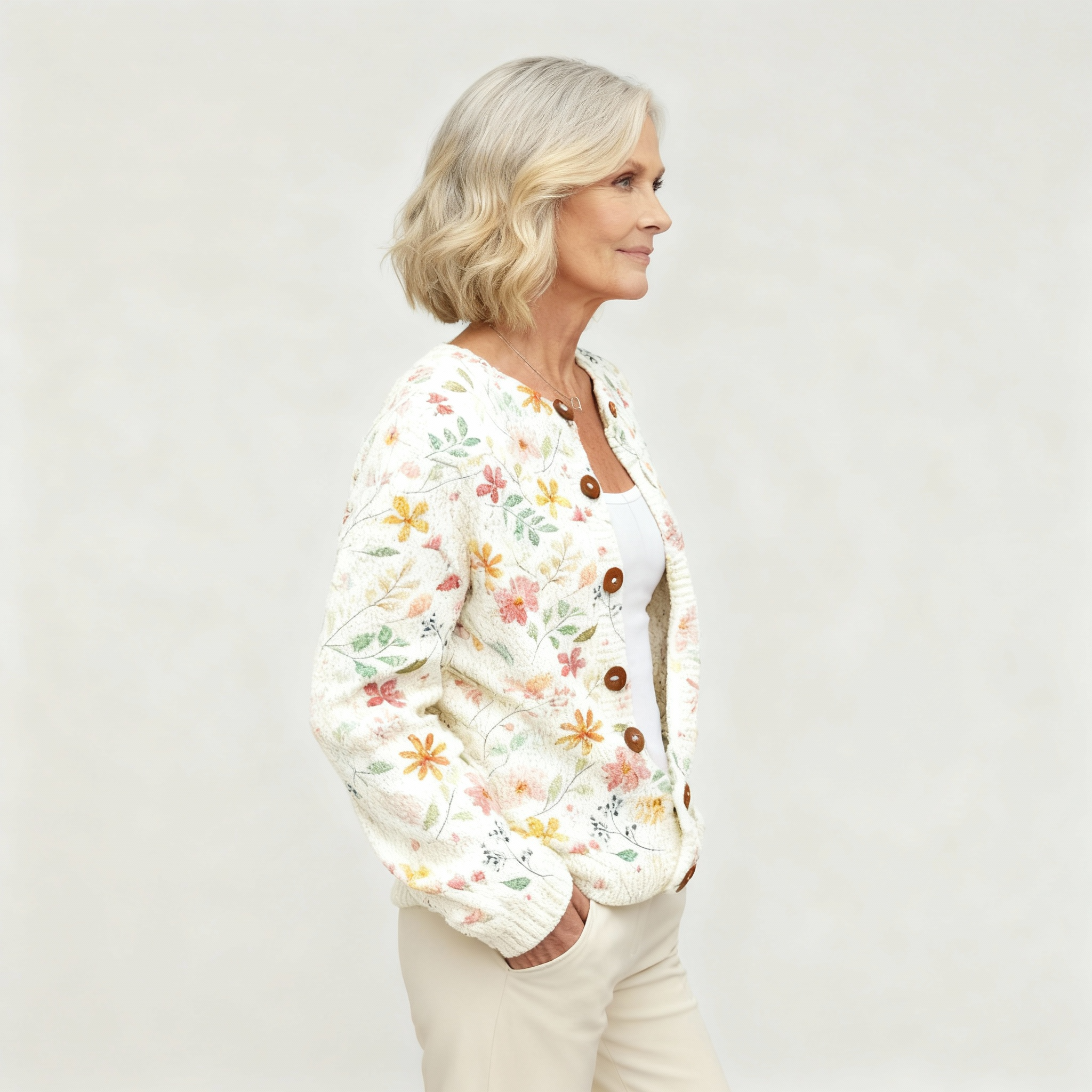 Grace | Flowers Print Cardigan
