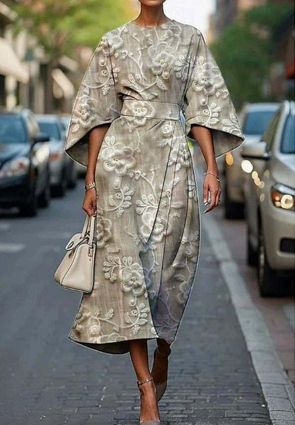 Angelica | Floral Charm Midi Dress