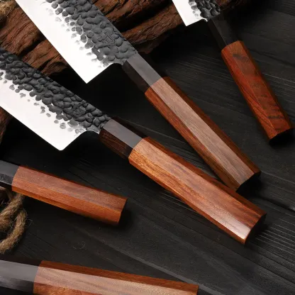 🔪Set de cuțite de bucătar din 5 piese din oțel AUS-10 forjat cu grijă