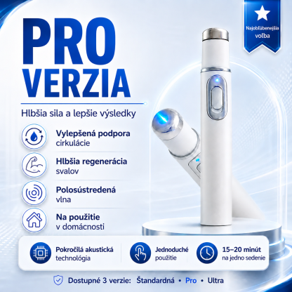 Pokročilá terapia akustickou rázovou vlnou obnovuje zdravie tkanív penisu, pomáha zlepšiť pevnosť erekcie, výdrž a sebavedomie mužov. Zároveň podporuje úľavu od bolesti svalov, stuhnutosti kĺbov a nepohodlia šliach.