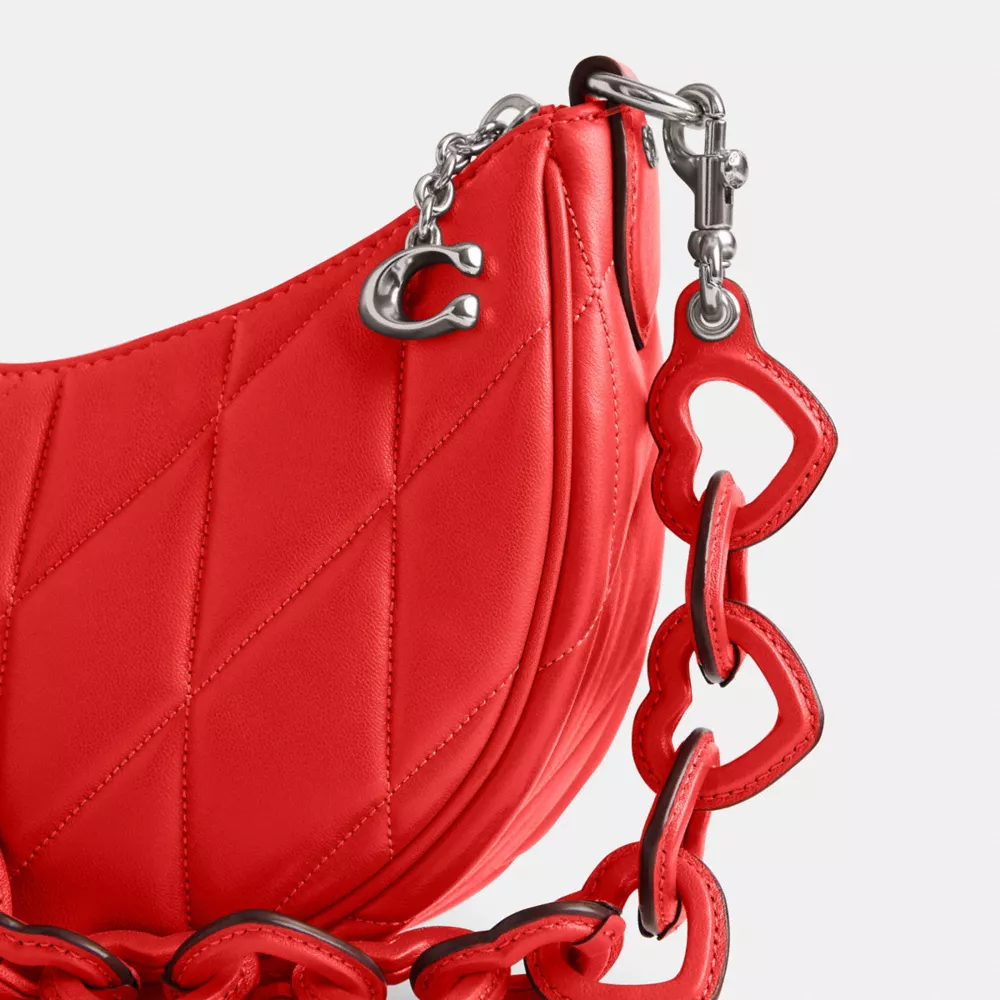 Mira Shoulder Bag With Pillow Quilting And Heart Strap