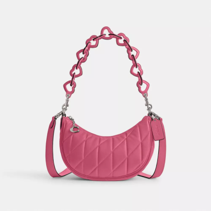 Mira Shoulder Bag With Pillow Quilting And Heart Strap