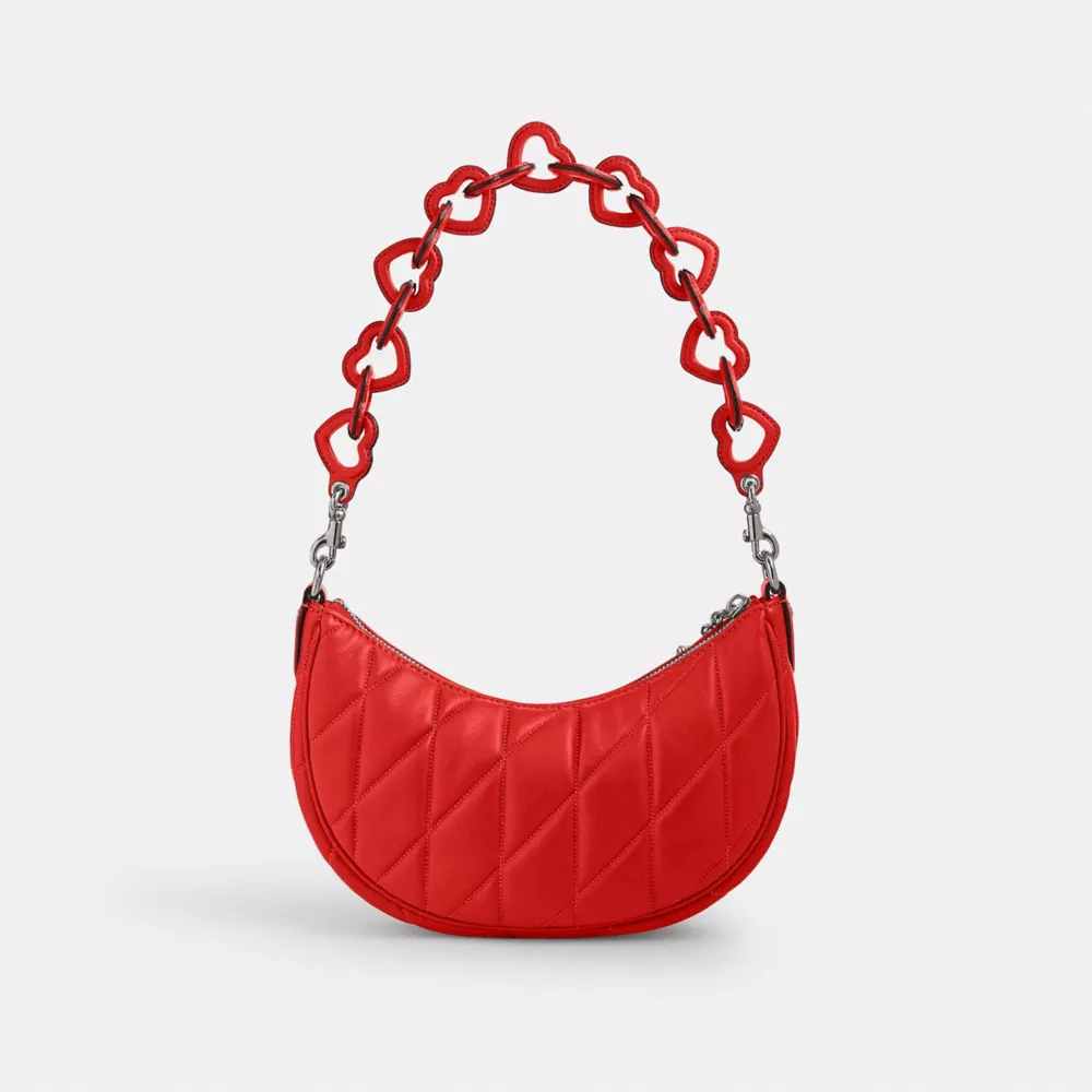 Mira Shoulder Bag With Pillow Quilting And Heart Strap