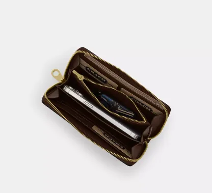 Cothtach Long Zip Around Wallet In Signature Canvas