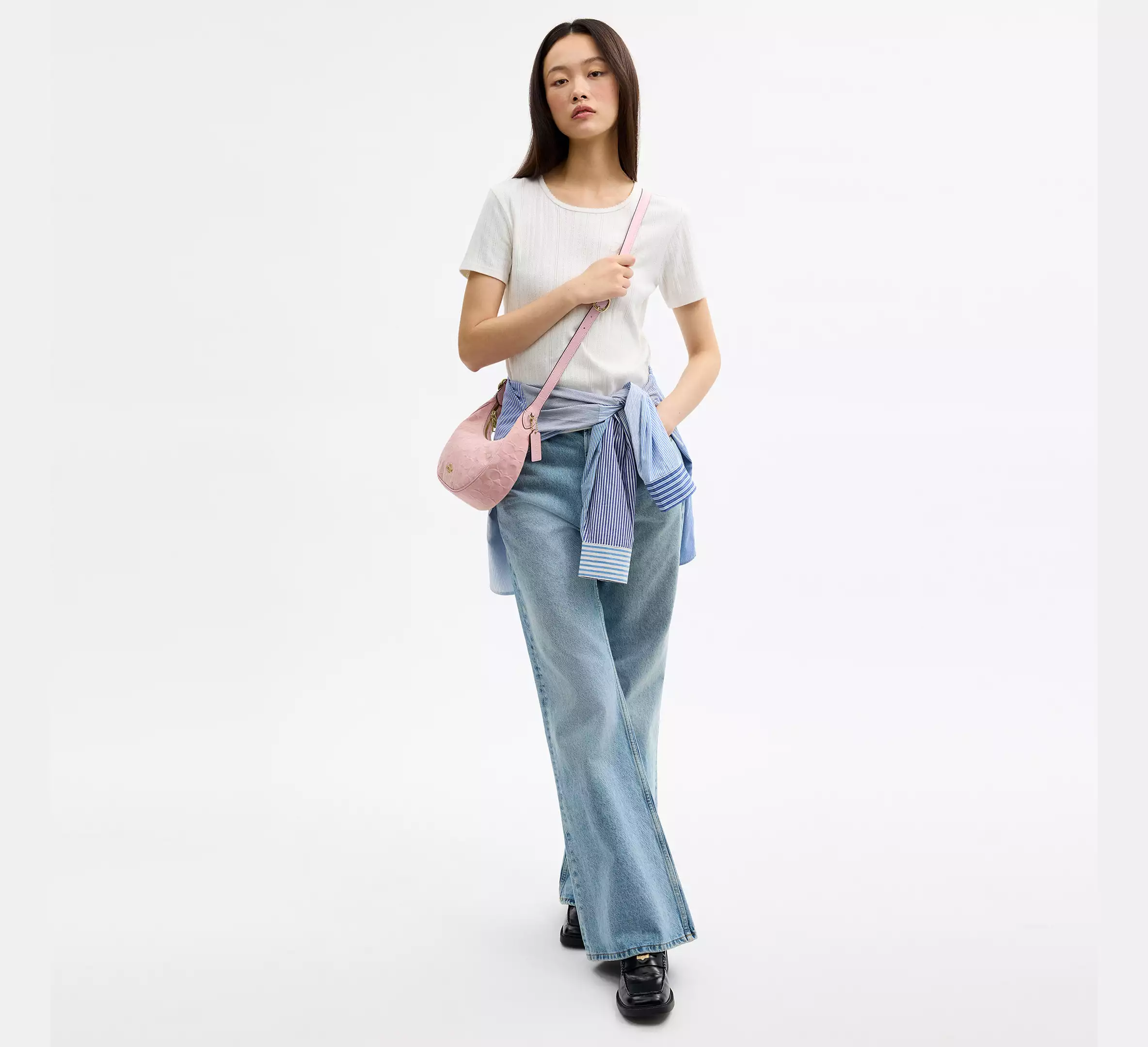 Emily Shoulder Bag In Signature Denim