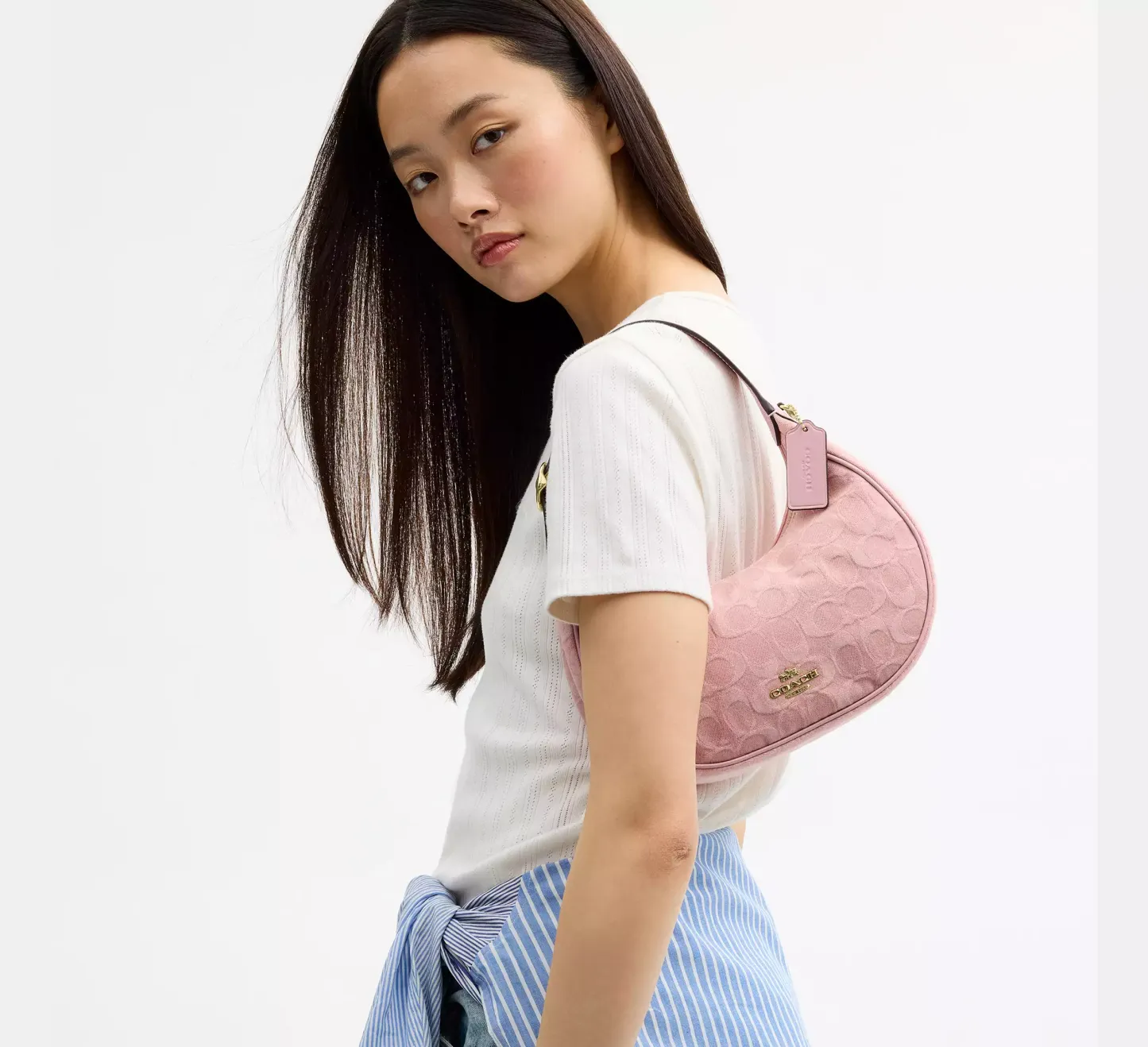 Emily Shoulder Bag In Signature Denim