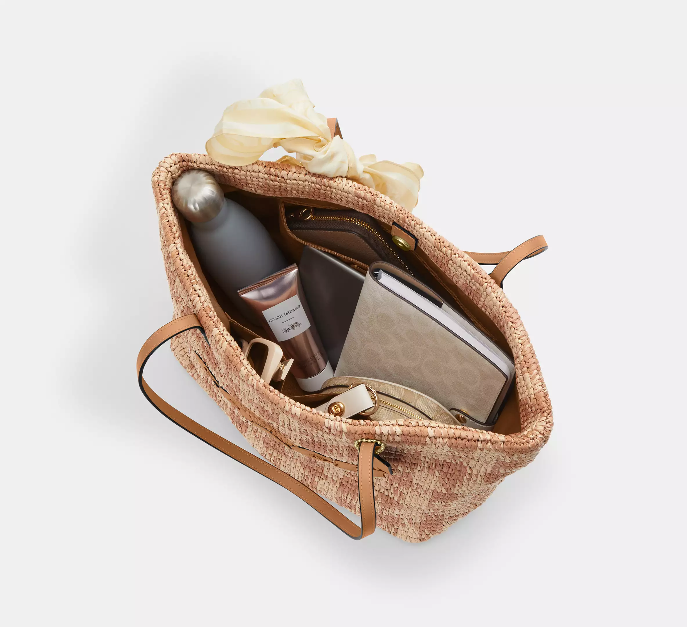 City Tote Bag With Gingham Print