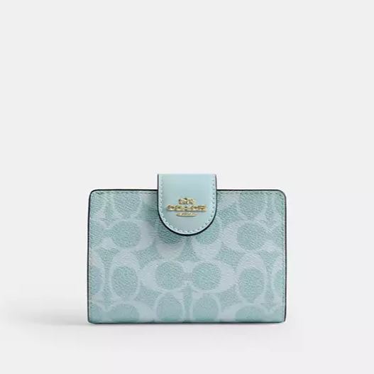 Medium Corner Zip Wallet In Signature Canvas