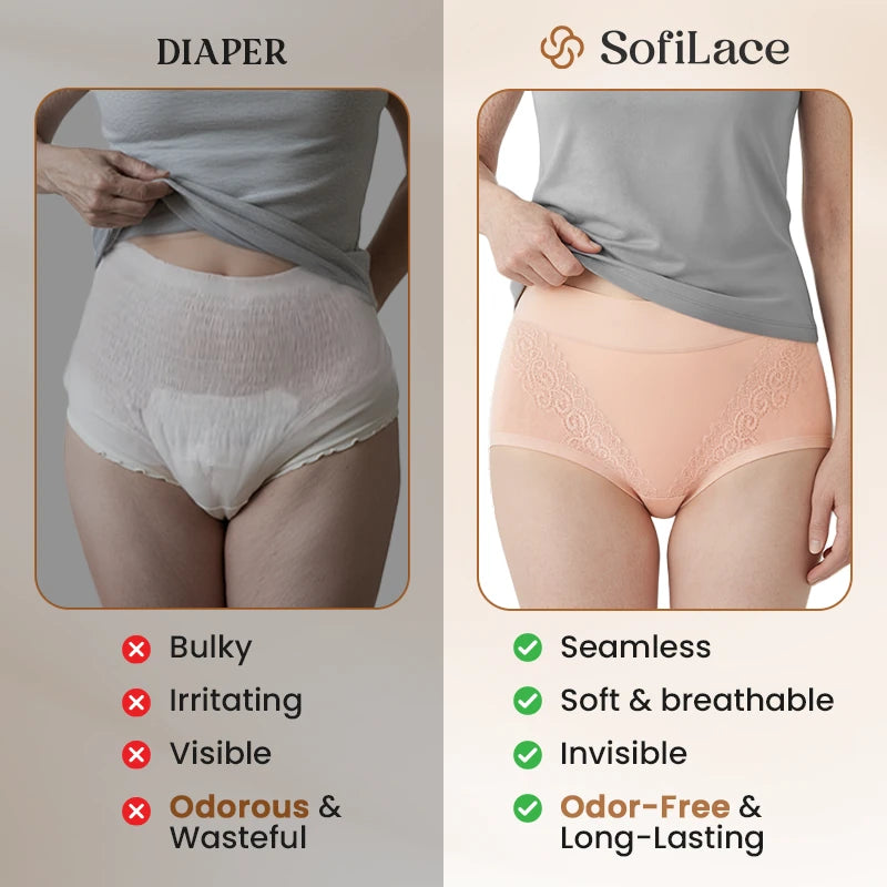Elegant, Comfortable High-Waist Leakproof Panties for Seniors