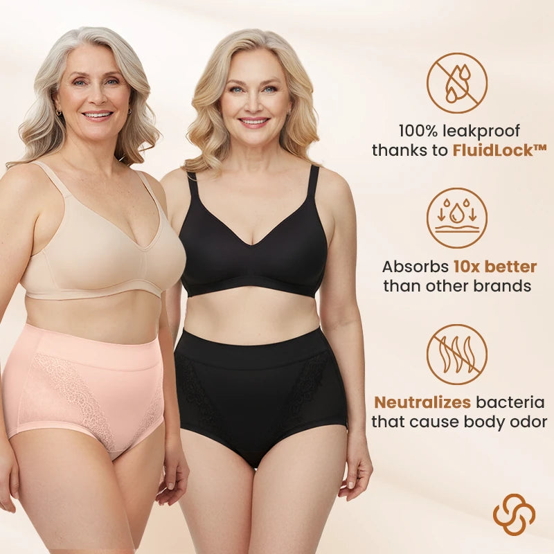 Elegant, Comfortable High-Waist Leakproof Panties for Seniors