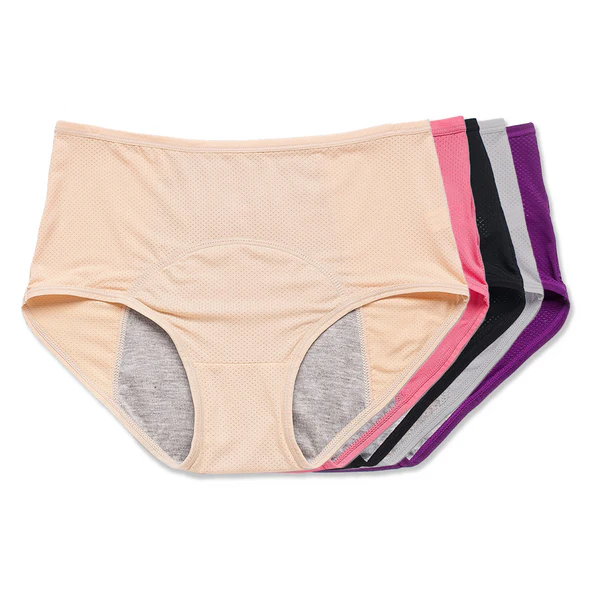5Pcs/New NaterialSet High Waist Leak Proof Panties L-8XL