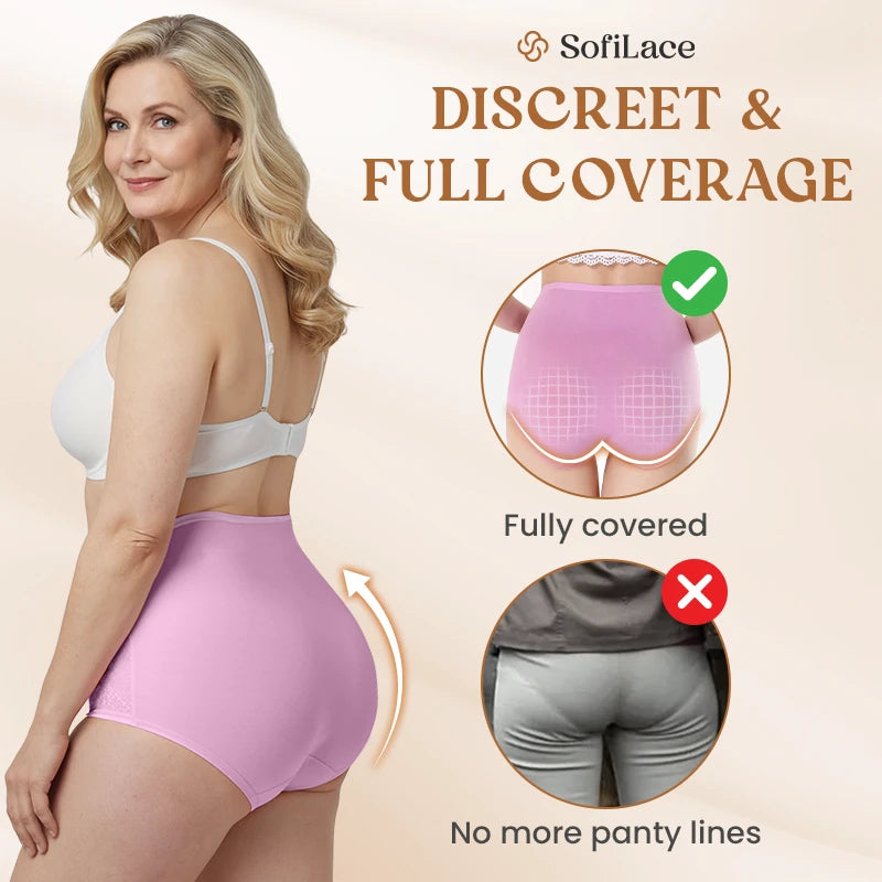 Elegant, Comfortable High-Waist Leakproof Panties for Seniors