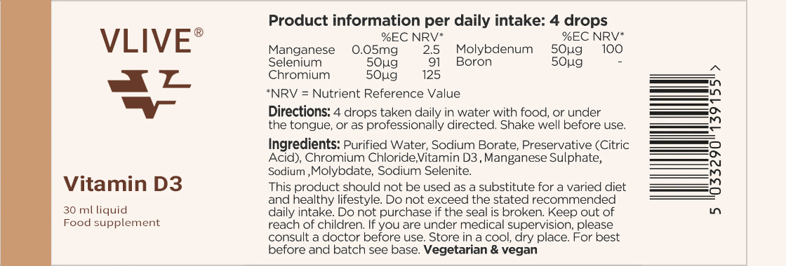 Vlive® Vitamin D3 400iu 30ml