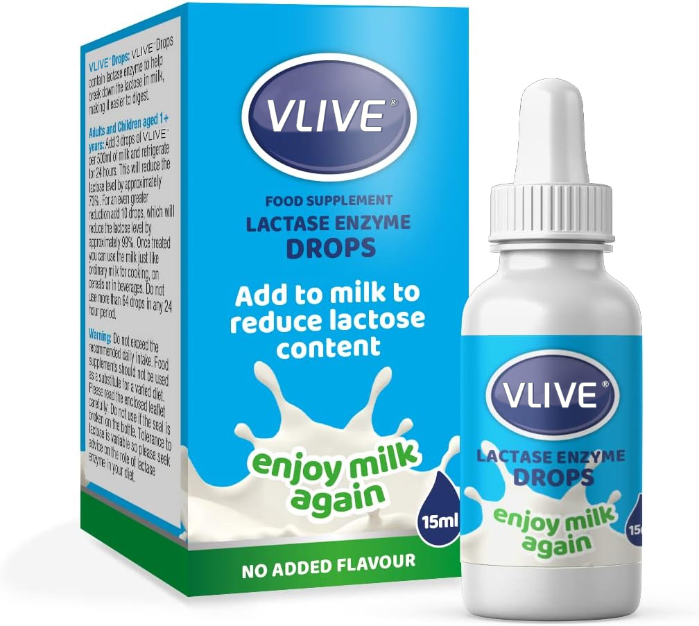 Vlivey®Lactase Enzyme Drops, 15 milliliters