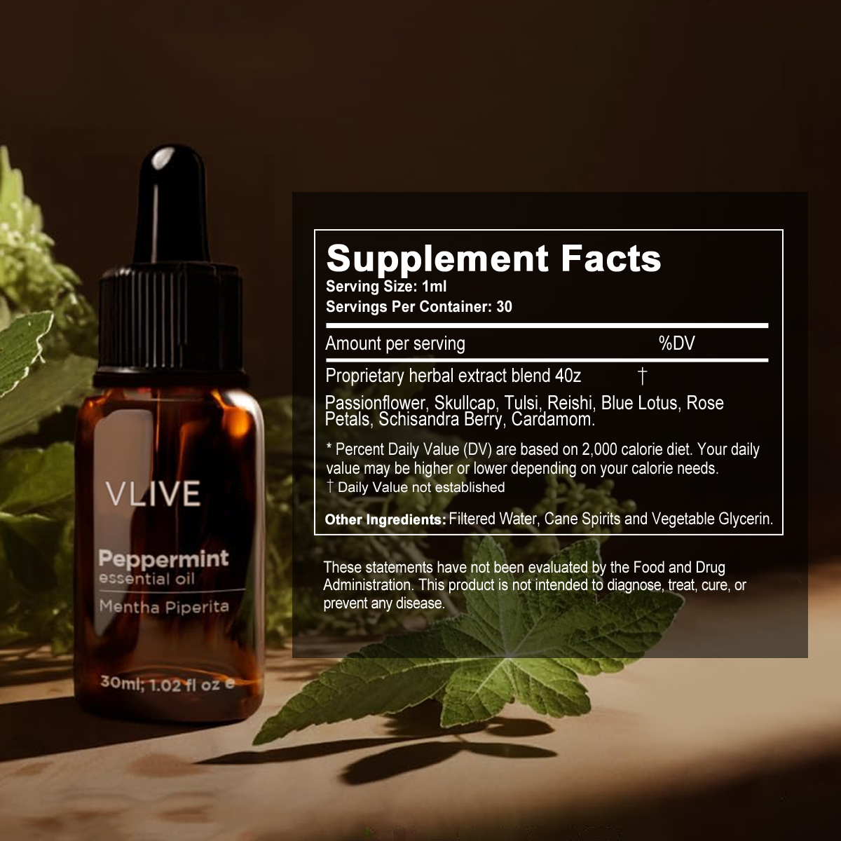 Vlivey®Peppermint Oil for Hair Growth - Therapeutic Mint Essential Oils - Premium Grade Natural Peppermint Essential Oil for Diffuser, Skin & Hair (30ml)