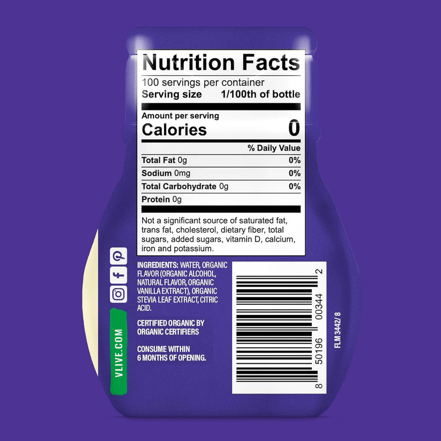 Organic Liquid Vanilla Stevia Drops | Stevia Liquid Sweetener Keto Sugar Substitutes | Zero Calorie, Zero Sugar, Zero Carb | Plant-Based Sugar Free Liquid Stevia Extract |1.8 oz (1 Pack)