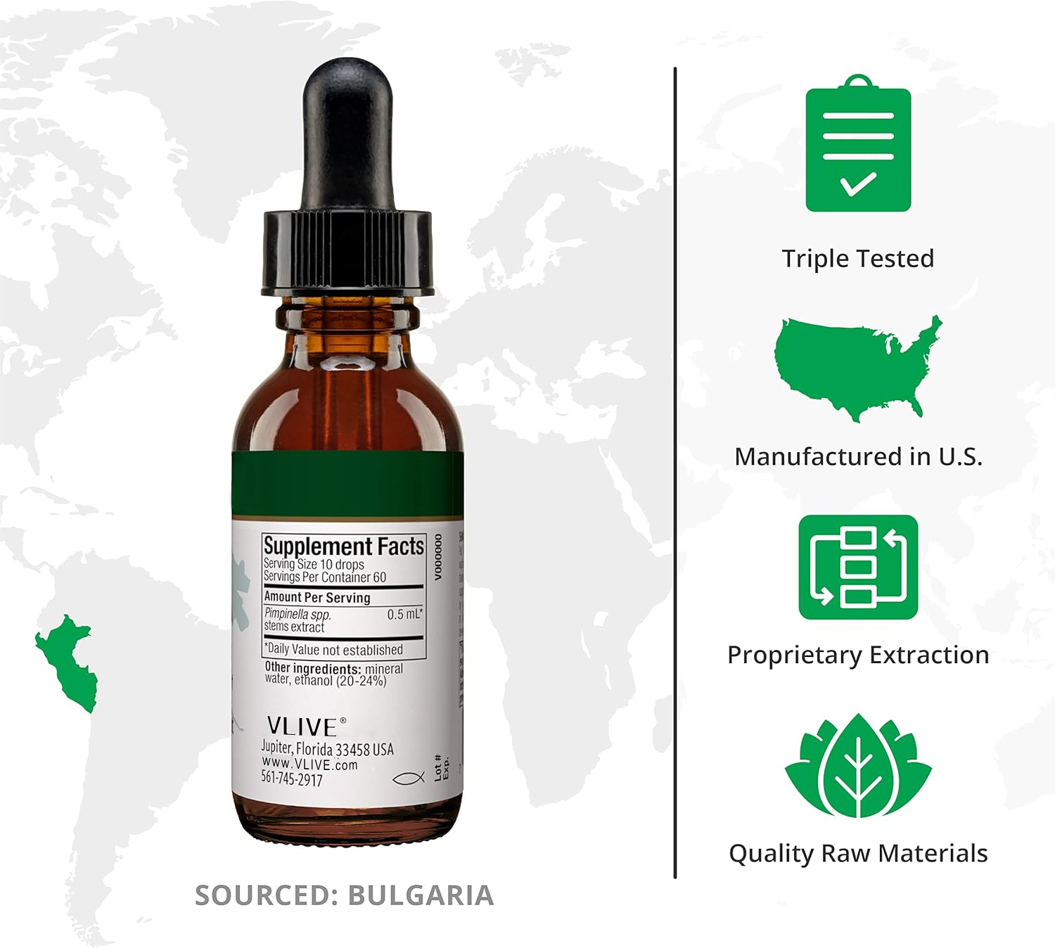 Vlivey®Liquid Anise Drops to Help Support Detox, Cleansing, Concentration & Brain Health - Pimpinella Anisum Extract May Help to Fight 'Brain Fog’ (1oz / 30ml)