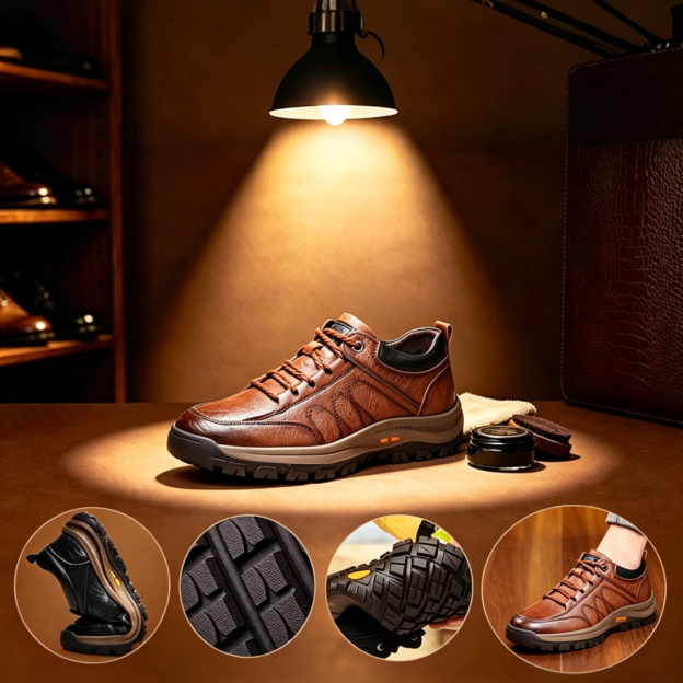 🔥Australijskie buty ortopedyczne ze skóry cielęcej👞 Wsparcie łuku stopy – łagodzi ból stóp✅ Wodoodporne i antypoślizgowe✅ Odpowiednie na każdą okazję✅